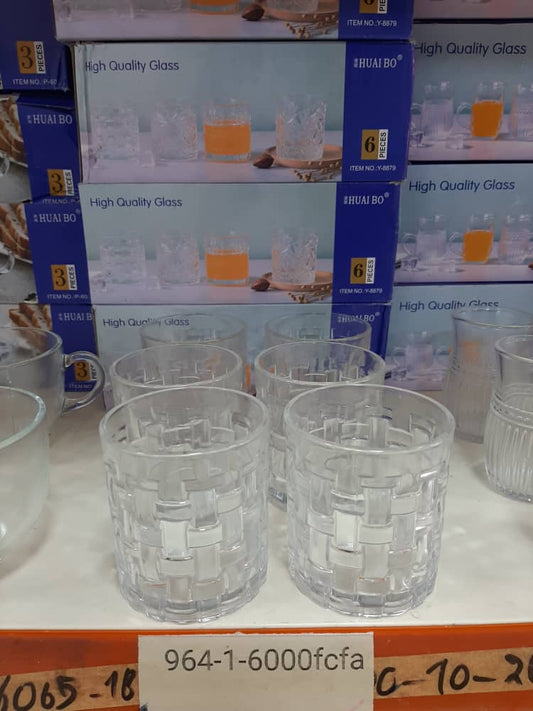 grand verre paquet 6 pcs